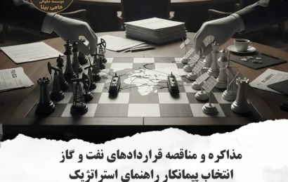 دست دادن طرفین پس از مذاکره؛ نماد اهمیت مذاکره و مناقصه در قراردادهای نفت و گاز برای تعیین شرایط منصفانه.