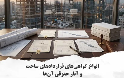 انواع گواهیهای قراردادهای ساخت و آثار حقوقی آنها